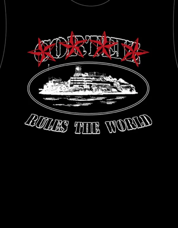 Corteiz 4Starz Alcatraz T-shirt Black