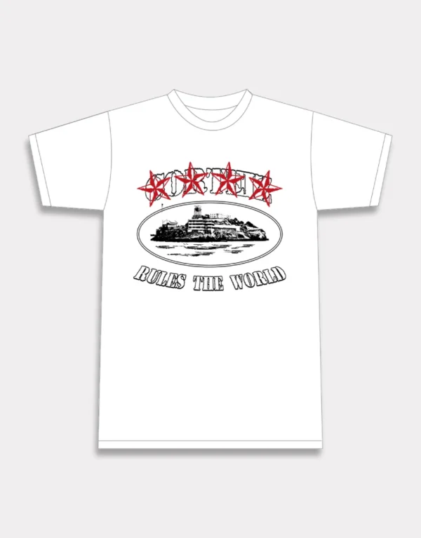 Corteiz 4Starz Alcatraz T-shirt White