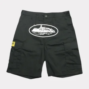 Corteiz Guerillaz 21′ Cargo Shorts Black